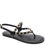 SANDÁLIA RASTEIRA COURO CRISTAL PRETO