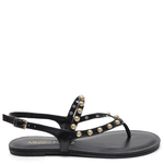 SANDÁLIA RASTEIRA COURO CRISTAL PRETO