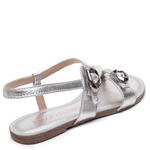 SANDÁLIA RASTEIRA COURO CRISTAL PRATA