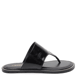 SANDÁLIA RASTEIRA COURO VERNIZ CRINKLE PRETO