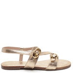 SANDÁLIA RASTEIRA COURO CRISTAL OURO LIGHT