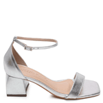 SANDÁLIA COURO CRISTAL PRATA
