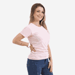 Camiseta Baby Look Feminina Rosa