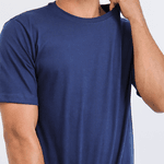 Camiseta Masculina Básica Lisa Azul Marinho