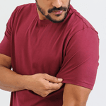 Camiseta Masculina Básica Lisa Bordo