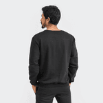 Conjunto Moletom Masculino Gola Careca Com Blusa Com Calça Preto