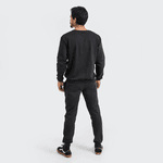 Conjunto Moletom Masculino Gola Careca Com Blusa Com Calça Preto