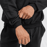Conjunto Moletom Masculino Gola Careca Com Blusa Com Calça Preto