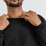 Conjunto Moletom Masculino Gola Careca Com Blusa Com Calça Preto