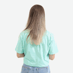 Cropped Feminino Verde Água