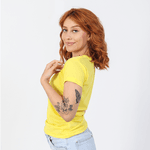 Camiseta Dry Fit Feminina Amarela