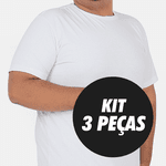 Kit 3 Camisetas Masculinas Basicas Plus Size