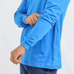 Camiseta Manga Longa Masculina Azul