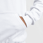 Blusa de Moletom Masculino Canguru com Capuz e Bolso - Branco