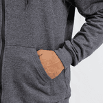 Blusa de Moletinho Masculino com Zíper - Grafite