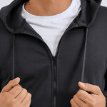 Blusa De Moletinho Masculino Com Zíper Preto