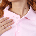 Camisa Polo Feminina Rosa