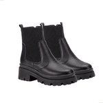 Bota Tratorada Preto Elástico e Zíper Tenehi
