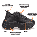 Tênis Tenehi All Black Plataforma Chuncky