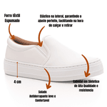 Slip On Tenehi Sintético Branco casual