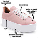 Tênis Plataforma Rosa Tenehi