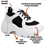 Tênis Tratorado Chuncky Preto e Branco