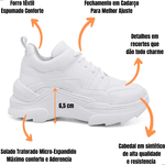Tênis New Recortes Sneaker Chunky Branco - Cadarço Adicional 