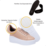 Tênis Plataforma Flatform Nude Tenehi