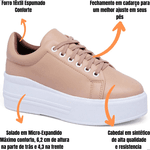 Tênis Plataforma Flatform Nude Tenehi