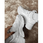 Tênis Feminino Casual Recortes Branco 