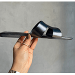 Sandália H Feminina Rasteira Simples Moderna Preto