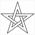 Gráfico Pentagrama - Estrela de 5 Pontas PS PVC