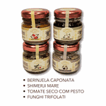 KIT GOURMET PESTOS E ANTEPASTOS ORGÂNICO (8 UNIDADES) - SOLARIUS - 8X30G.