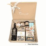 CESTA GOURMET SILVER - CAIXA M KRAFT - (08 ITENS)