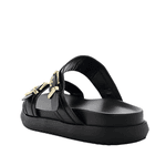 003P10FP-Papete Flatform em Napa forrada Conforto Estilo design atual Preto