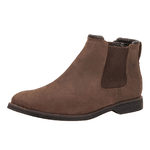 252LC-Botina Chelsea Masculina couro natural mustg e floater Terra