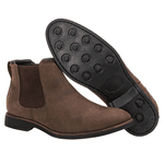 252LC-Botina Chelsea Masculina couro natural mustg e floater Terra
