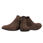 252LC-Botina Chelsea Masculina couro natural mustg e floater Terra