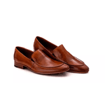 58854TCW-Sapato Social Masculino feito a mão em couro Loafer premium 58854 Marrom