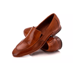 58854TCW-Sapato Social Masculino feito a mão em couro Loafer premium 58854 Marrom