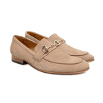 58875TW-Sapato Social Masculino feito a mão em couro Loafer premium 58875 Bege