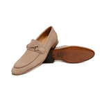 58875TW-Sapato Social Masculino feito a mão em couro Loafer premium 58875 Bege