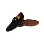 58875TW-Sapato Social Masculino feito a mão em couro Loafer premium 58875 Preto