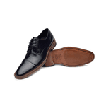 60413TW-Sapato Social Masculino feito a mão em couro Loafer premium 60413 Preto
