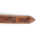 Cinto Country de Couro Desenho entalhado Texas Rangers