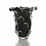 Vaso Murano G com Escamas Preto 