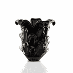 Vaso Murano M com Escamas Preto