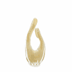 Escultura Cedro Cristal Murano C/ Ouro 24K Grafite M