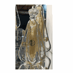 Imagem Santa de Fátima Cristal Murano Ouro 24k 23cm 