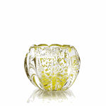 Cachepot Mini de Murano July Cristal com ouro 24k 